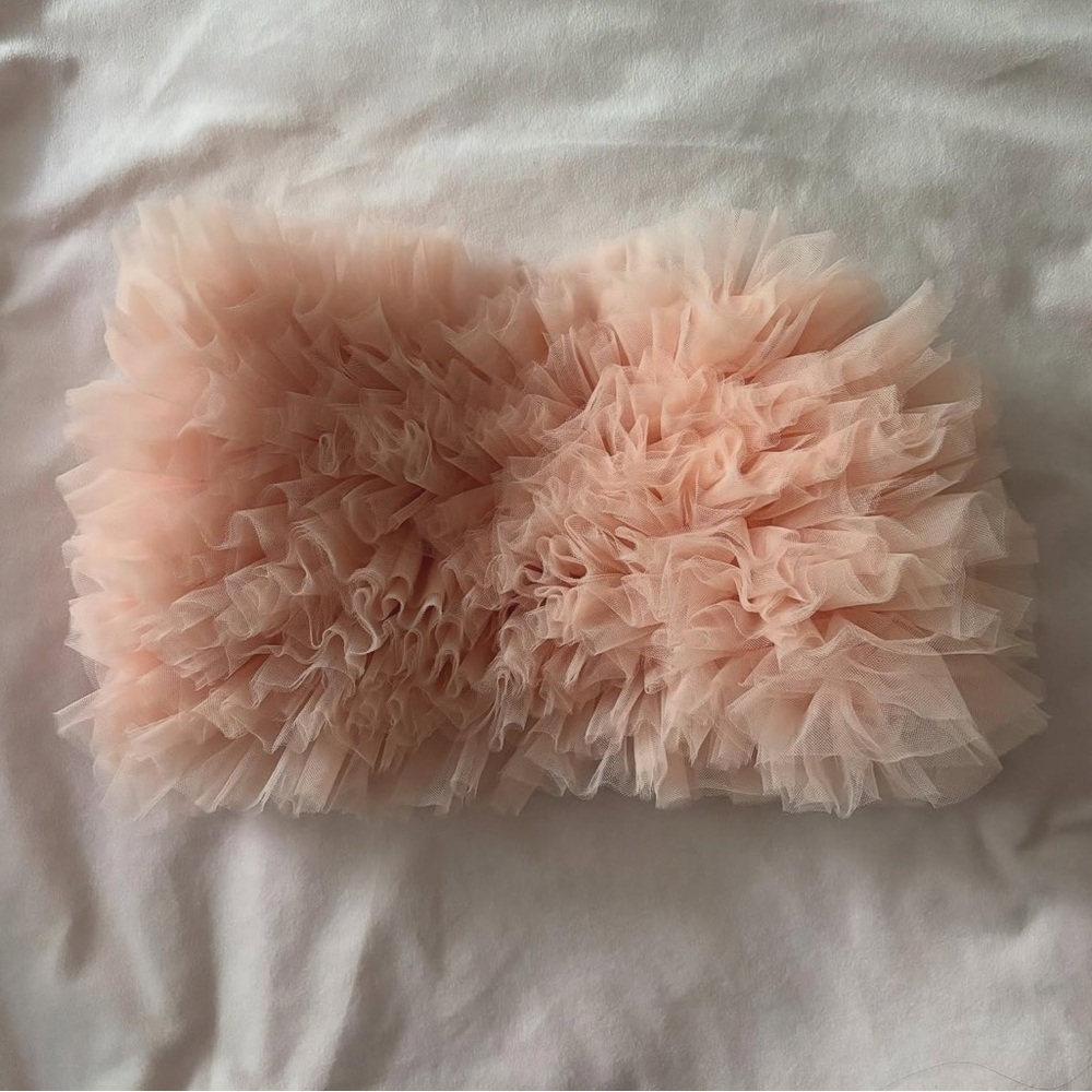 Zara Pink Ruffled Tube Top
